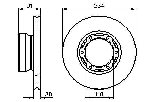 Brake Disc - 0 986 478 407 BOSCH