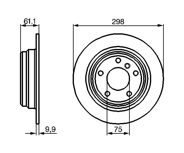 Brake Disc - 0 986 478 425 BOSCH