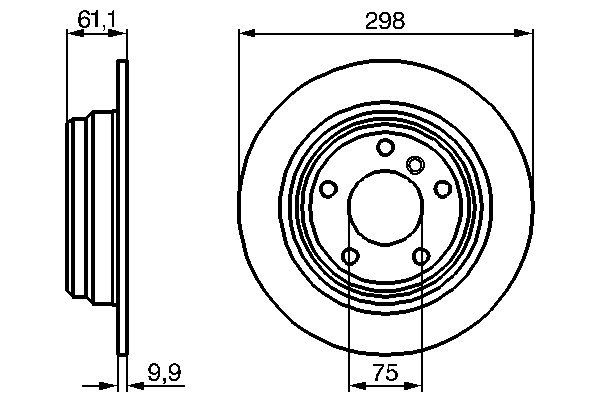 Brake Disc - 0 986 478 425 BOSCH
