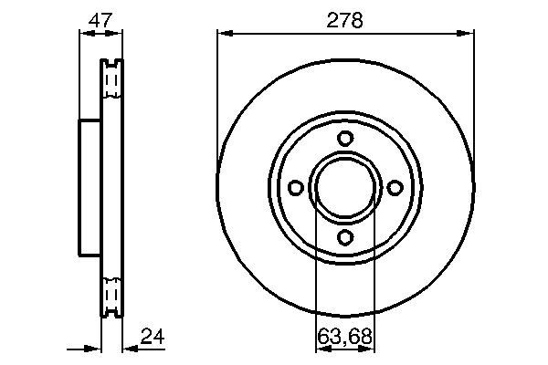 Brake Disc - 0 986 478 427 BOSCH