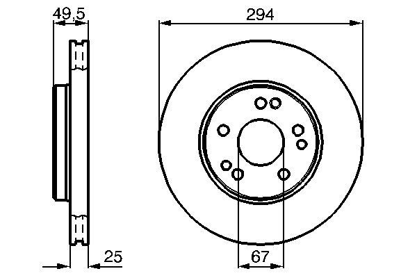 Brake Disc - 0 986 478 428 BOSCH