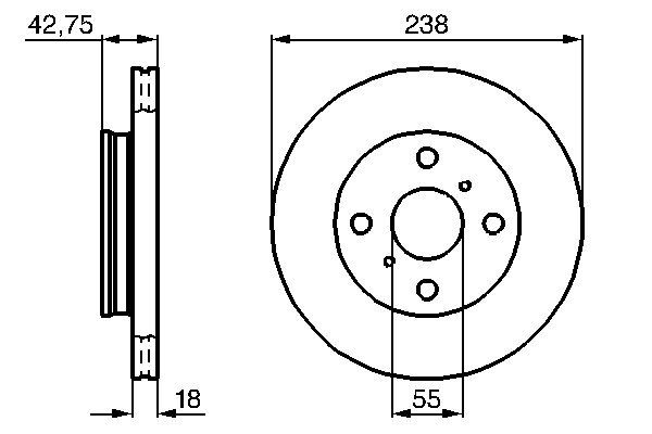 Brake Disc - 0 986 478 438 BOSCH