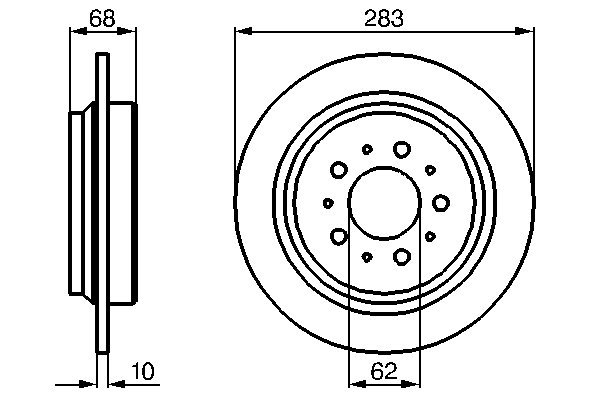 Brake Disc - 0 986 478 445 BOSCH
