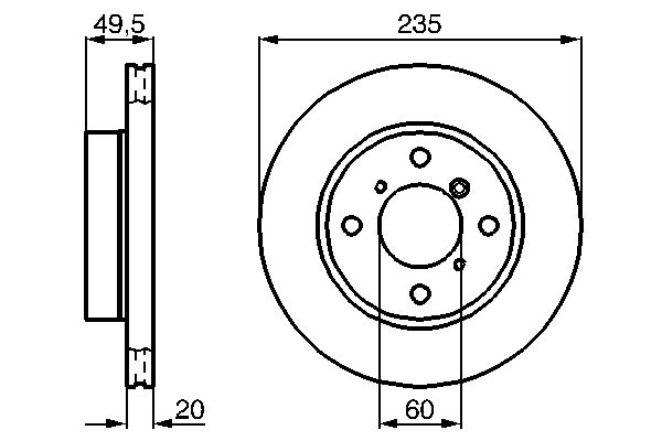 Brake Disc - 0 986 478 450 BOSCH