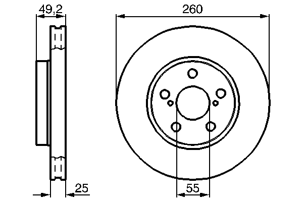 Brake Disc - 0 986 478 451 BOSCH