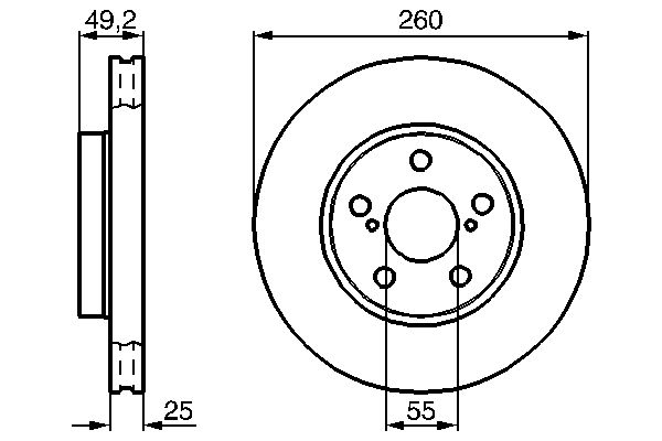 Brake Disc - 0 986 478 451 BOSCH