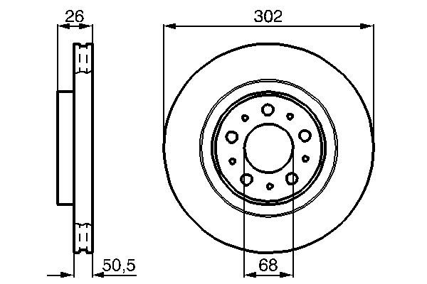Brake Disc - 0 986 478 454 BOSCH