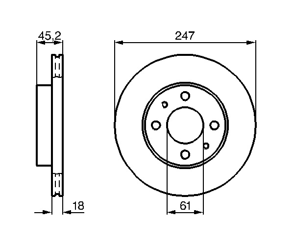 Brake Disc - 0 986 478 459 BOSCH