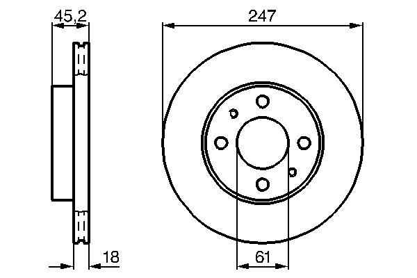 Brake Disc - 0 986 478 459 BOSCH