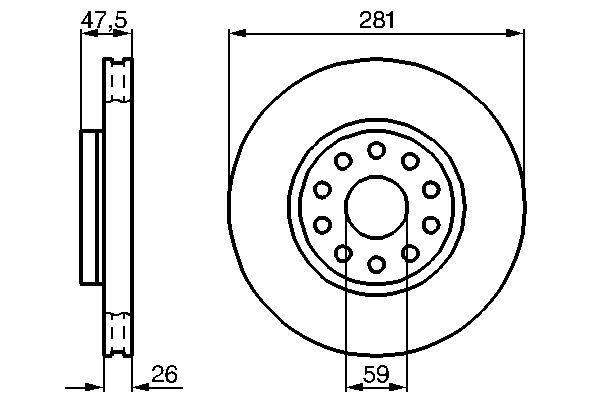Brake Disc - 0 986 478 460 BOSCH