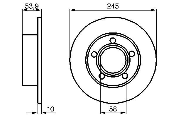 Brake Disc - 0 986 478 461 BOSCH