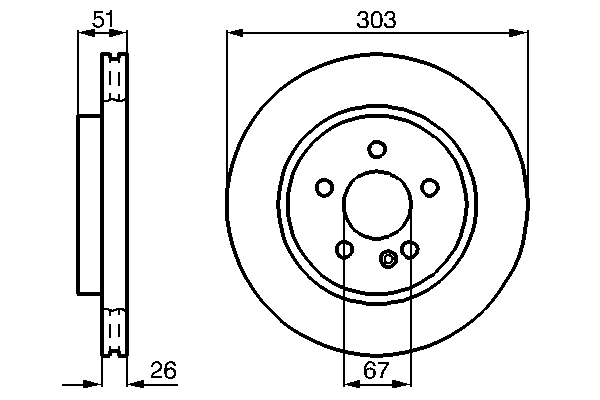 Brake Disc - 0 986 478 468 BOSCH