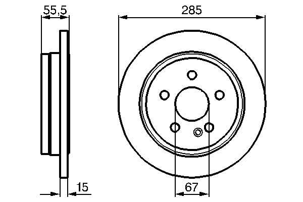 Brake Disc - 0 986 478 469 BOSCH