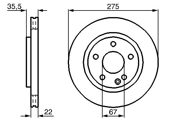 Brake Disc - 0 986 478 474 BOSCH