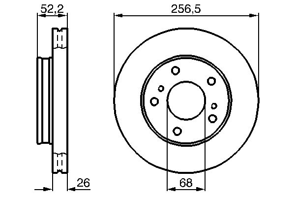 Brake Disc - 0 986 478 485 BOSCH