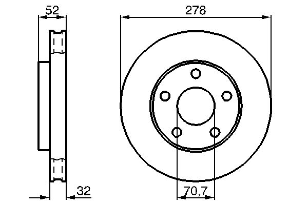 Brake Disc - 0 986 478 486 BOSCH
