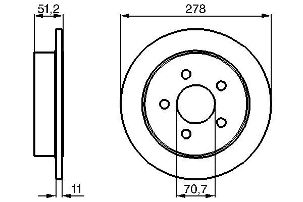 Brake Disc - 0 986 478 487 BOSCH