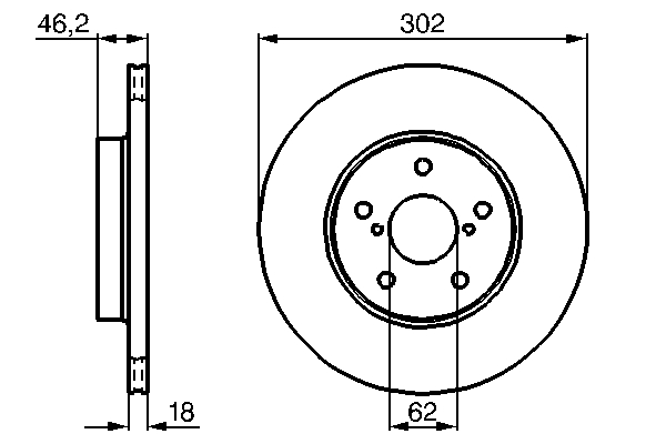 Brake Disc - 0 986 478 490 BOSCH