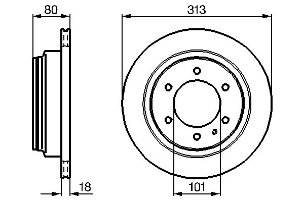Brake Disc - 0 986 478 496 BOSCH
