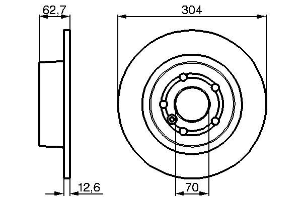 Brake Disc - 0 986 478 497 BOSCH