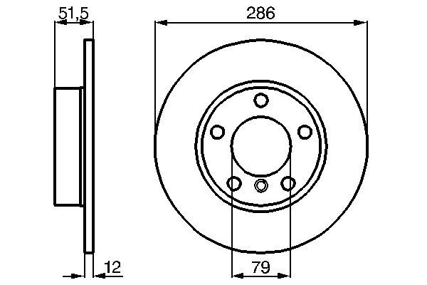 Brake Disc - 0 986 478 511 BOSCH