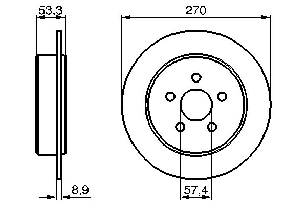 Brake Disc - 0 986 478 514 BOSCH