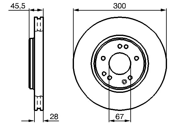 Brake Disc - 0 986 478 526 BOSCH