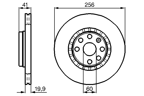 Тормозной диск - 0 986 478 535 BOSCH