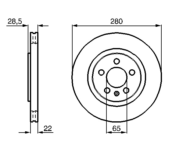 Brake Disc - 0 986 478 542 BOSCH
