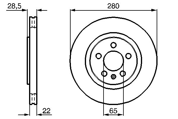 Brake Disc - 0 986 478 542 BOSCH
