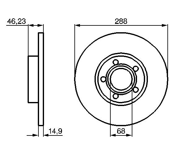 Brake Disc - 0 986 478 545 BOSCH