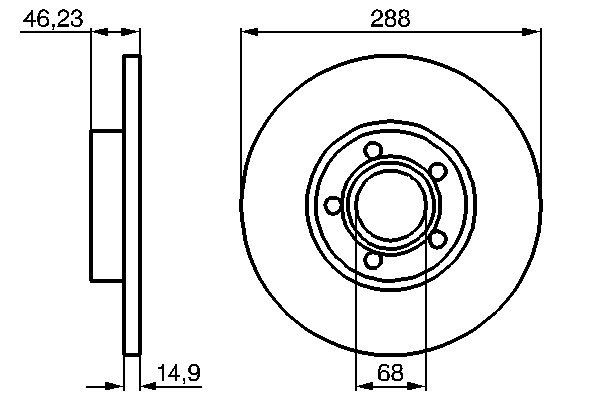 Brake Disc - 0 986 478 545 BOSCH
