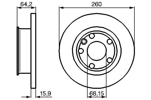 Brake Disc - 0 986 478 547 BOSCH