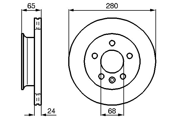 Brake Disc - 0 986 478 548 BOSCH