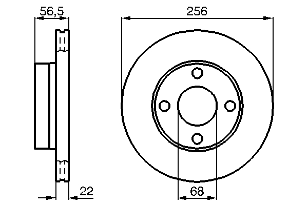 Brake Disc - 0 986 478 550 BOSCH