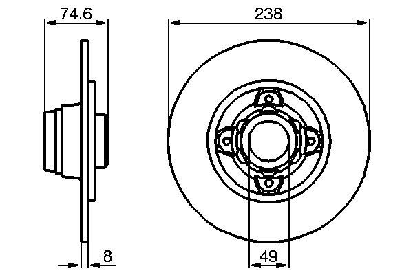 Brake Disc - 0 986 478 557 BOSCH
