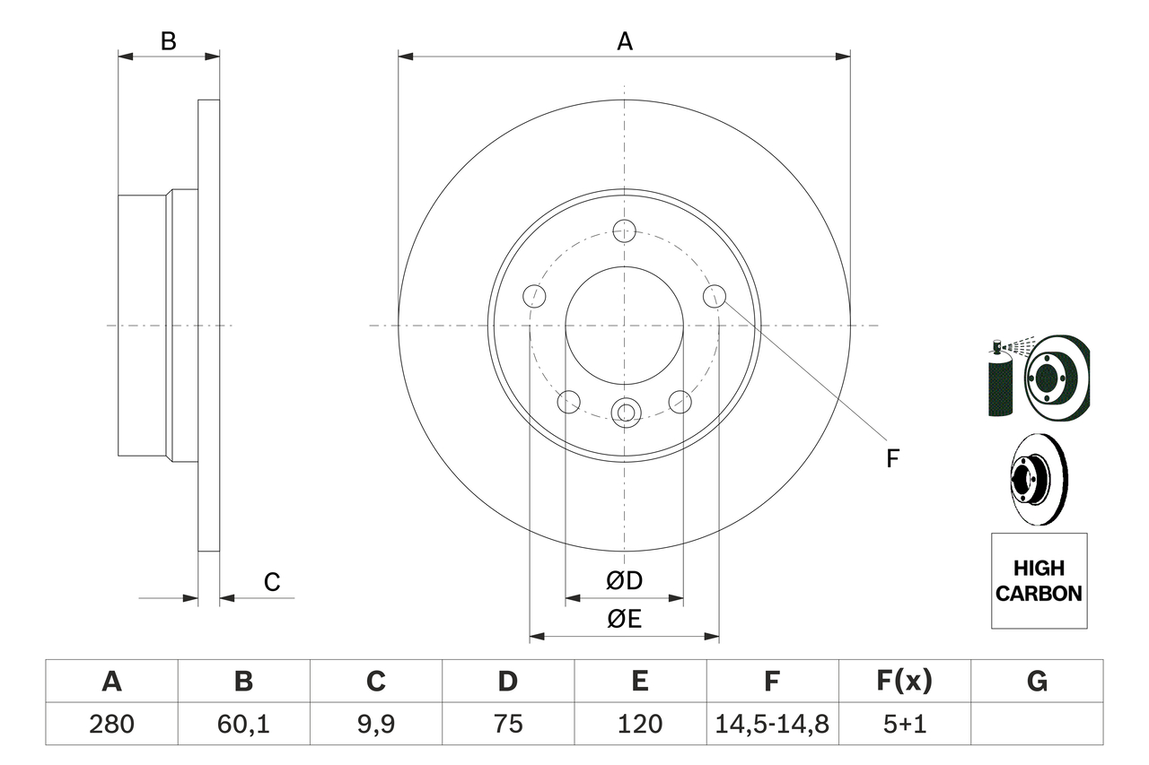 Brake Disc - 0 986 478 561 BOSCH