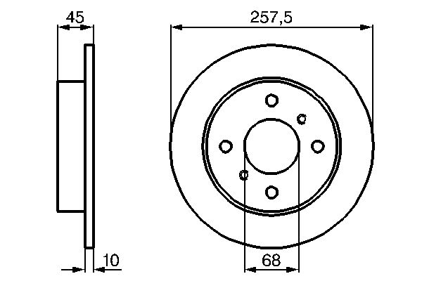 Brake Disc - 0 986 478 564 BOSCH