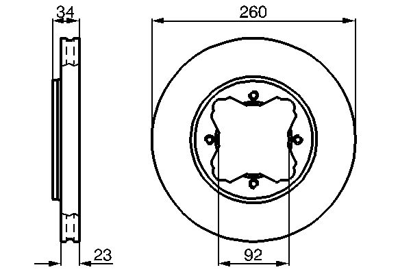 Brake Disc - 0 986 478 568 BOSCH