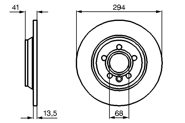 Brake Disc - 0 986 478 569 BOSCH