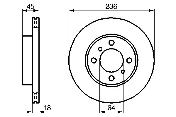 Brake Disc - 0 986 478 572 BOSCH