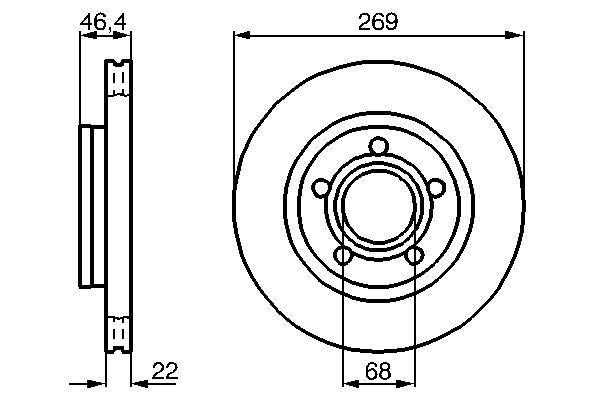 Brake Disc - 0 986 478 574 BOSCH