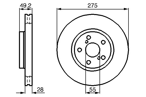 Brake Disc - 0 986 478 583 BOSCH