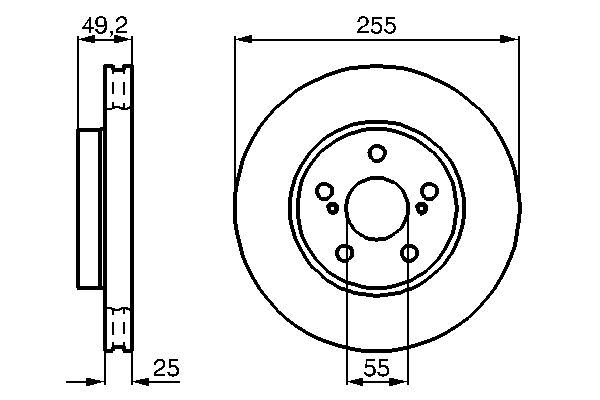 Brake Disc - 0 986 478 584 BOSCH