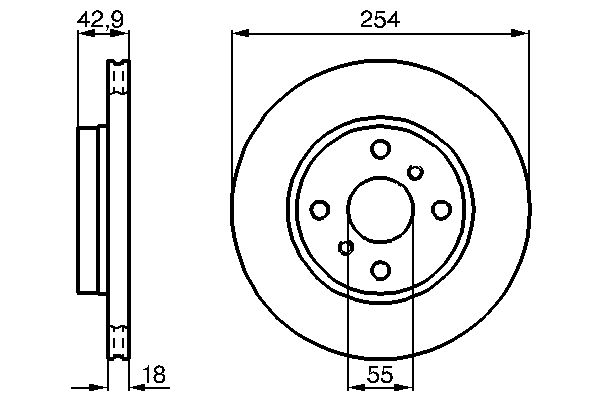 Brake Disc - 0 986 478 585 BOSCH