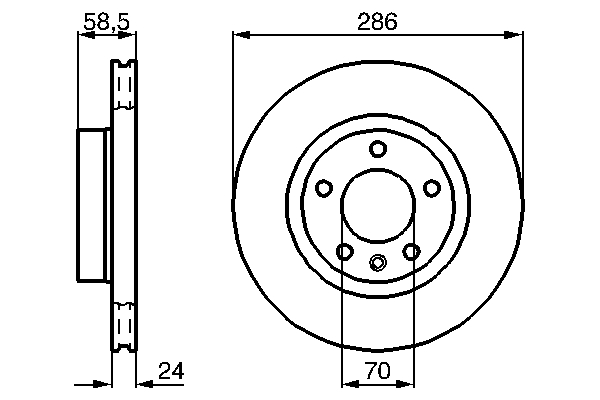 Brake Disc - 0 986 478 594 BOSCH