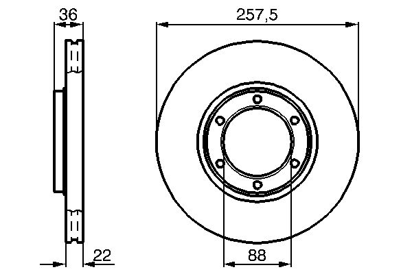 Brake Disc - 0 986 478 596 BOSCH