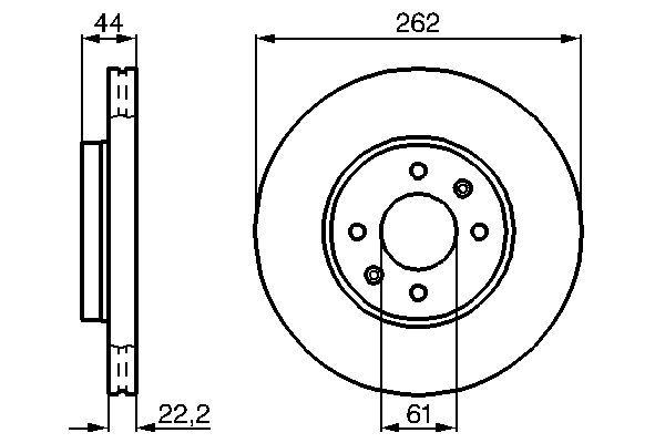 Brake Disc - 0 986 478 598 BOSCH