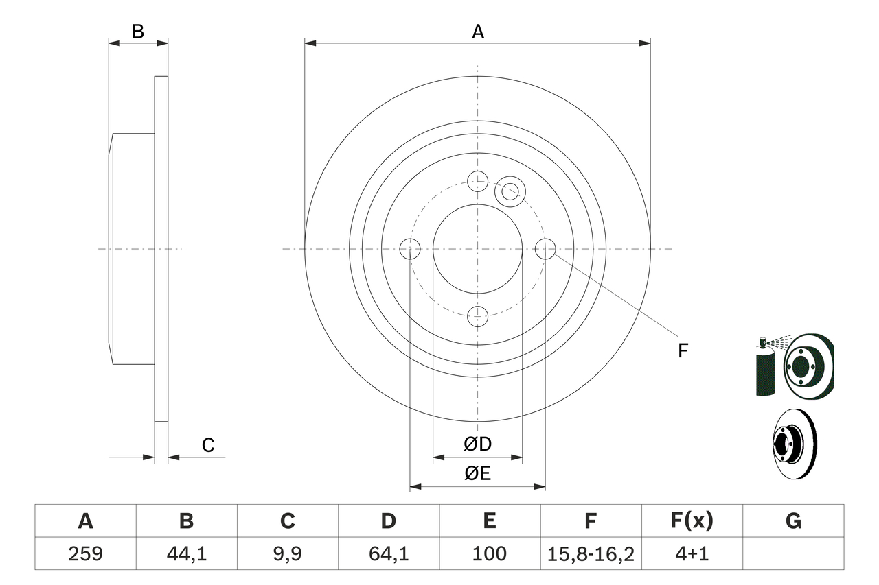Brake Disc - 0 986 478 601 BOSCH