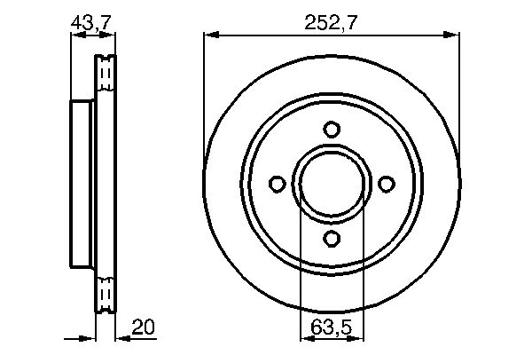 Brake Disc - 0 986 478 605 BOSCH